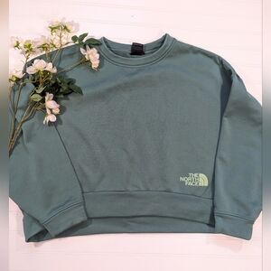 North Face Green Cropped Scuba Sweatshirt